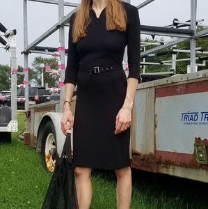 vintage 90s belted midi dress + shrug